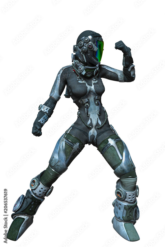 apocalyptic astronaut girl exploring arround apocalyptic astronaut girl exploring arround