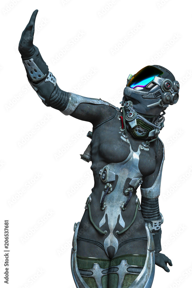 apocalyptic astronaut girl exploring arround apocalyptic astronaut girl exploring arround