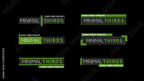 Six Minimal Lower Thirds