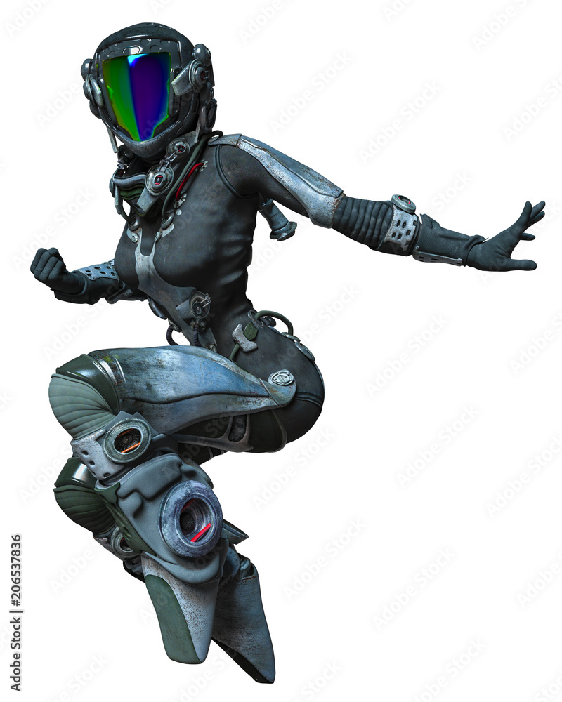 apocalyptic astronaut girl exploring arround apocalyptic astronaut girl exploring arround