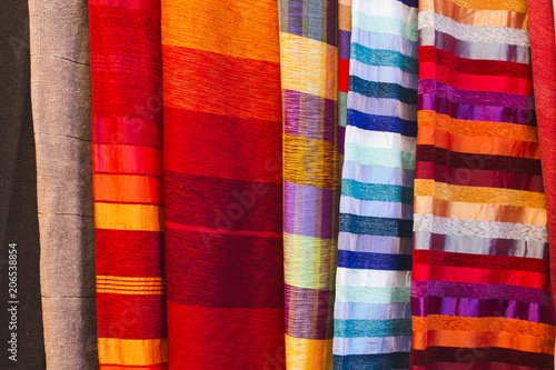 colourful fabric morocco