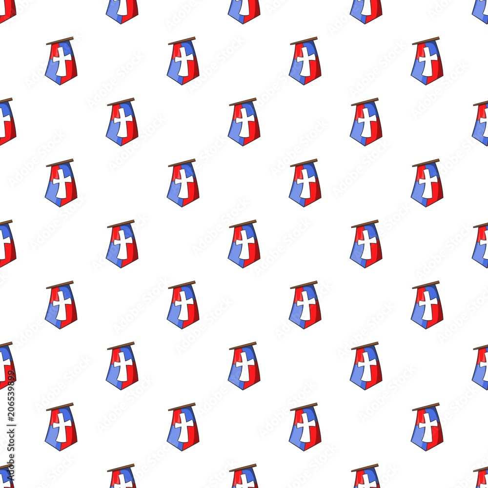 Flag of crusaders pattern. Cartoon illustration of flag of crusaders vector pattern for web Flag of crusaders pattern. Cartoon illustration of flag of crusaders vector pattern for web