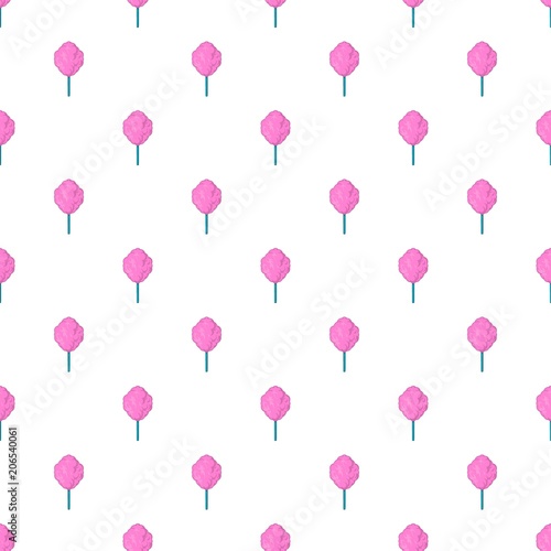 Cotton candy pattern. Cartoon illustration of cotton candy vector pattern for web