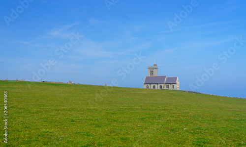 Bilde på lerret Old church on the Island of Lundy off Devon