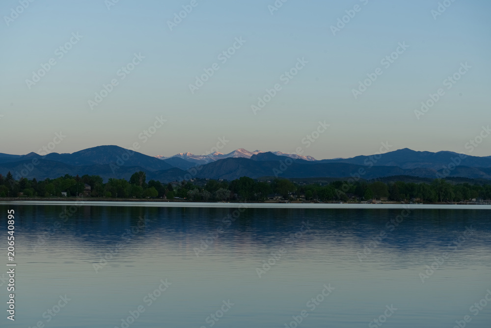 Rocky mountains and lake