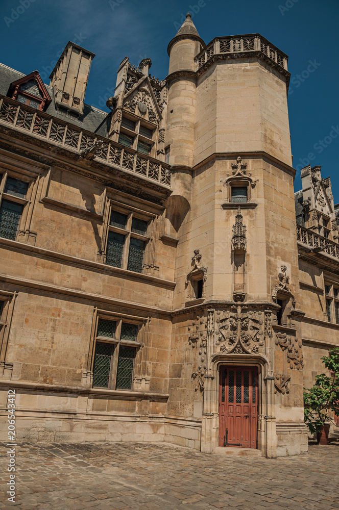 Gothic facade of the Cluny Museum, with a rich collection of medieval art artifacts in Paris. Known as one of the most impressive world’s cultural center. Northern France. Gothic facade of the Cluny Museum, with a rich collection of medieval art artifacts in Paris. Known as one of the most impressive world’s cultural center. Northern France.