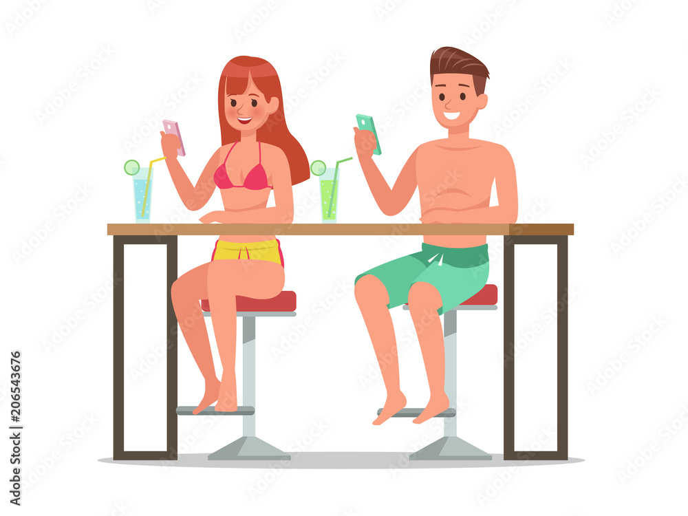 Summer holiday. People character design no7 Summer holiday. People character design no7
