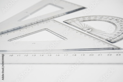 Wallpaper Mural Set of multiple plastic rulers and the protractor Torontodigital.ca