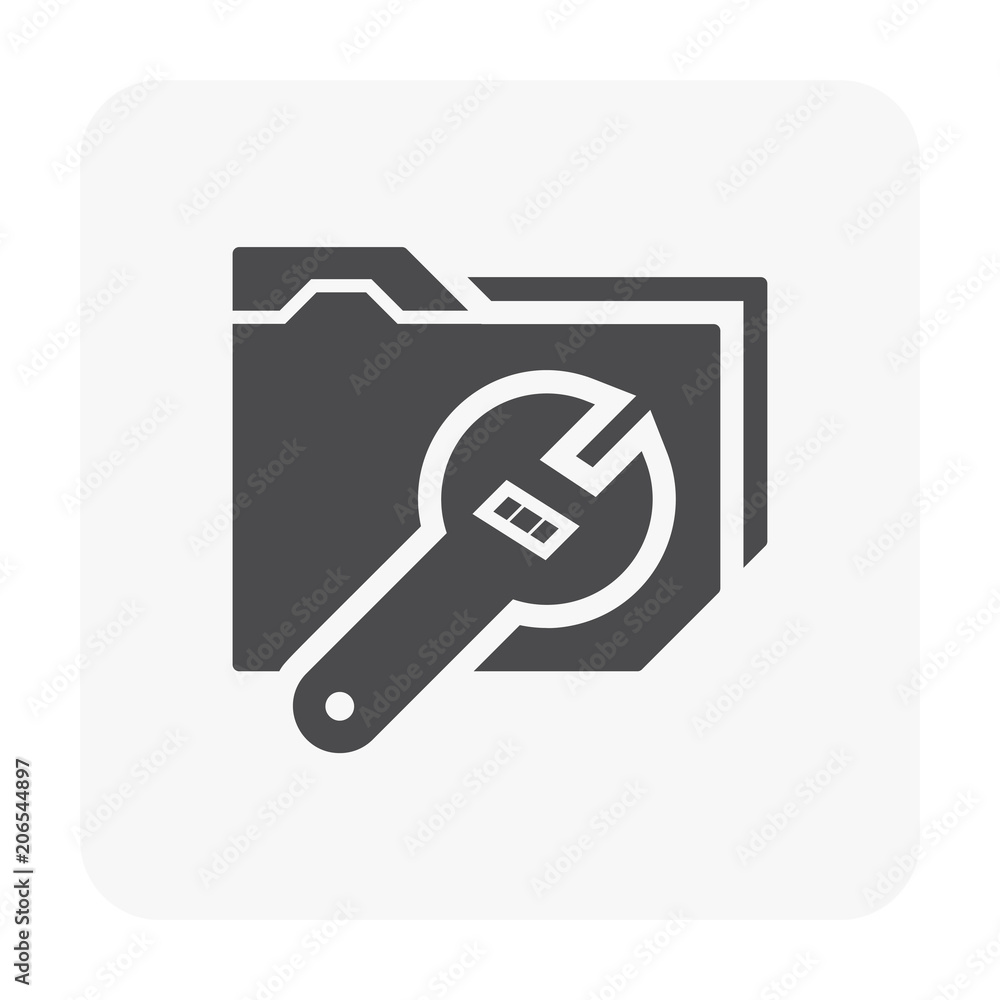 Service icon on white. Service icon on white.
