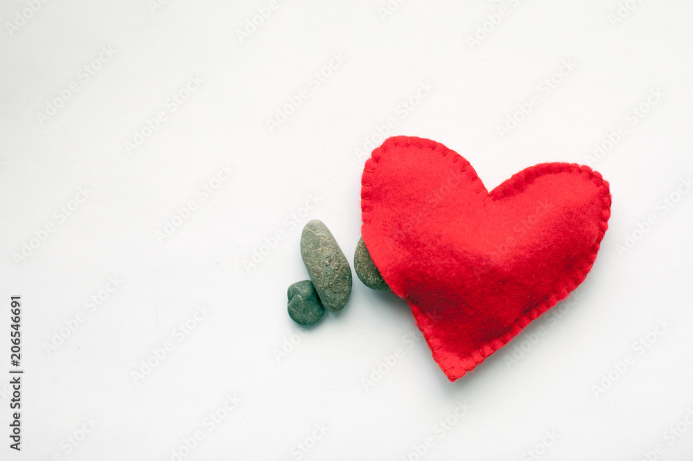 Fototapeta premium Unhappy love divorce concept, minimal style