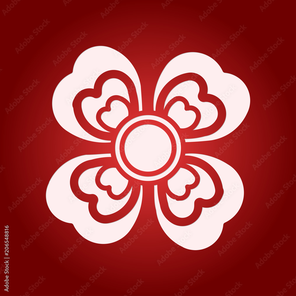 Chinese Paper-Cut Background, Flowers Pattern Chinese Paper-Cut Background, Flowers Pattern