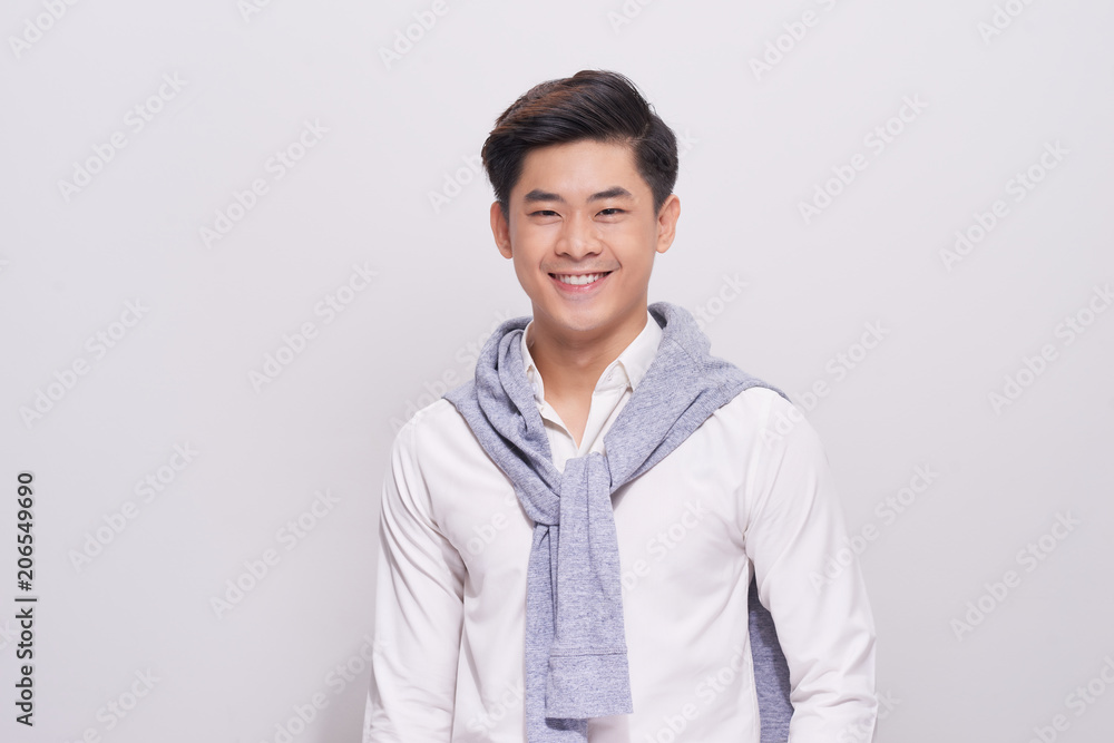 portrait of young asian man isolated on white background portrait of young asian man isolated on white background