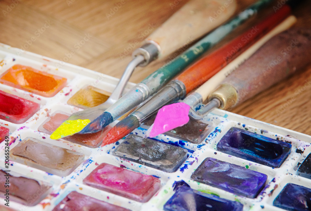Obraz premium brush and abstract paint