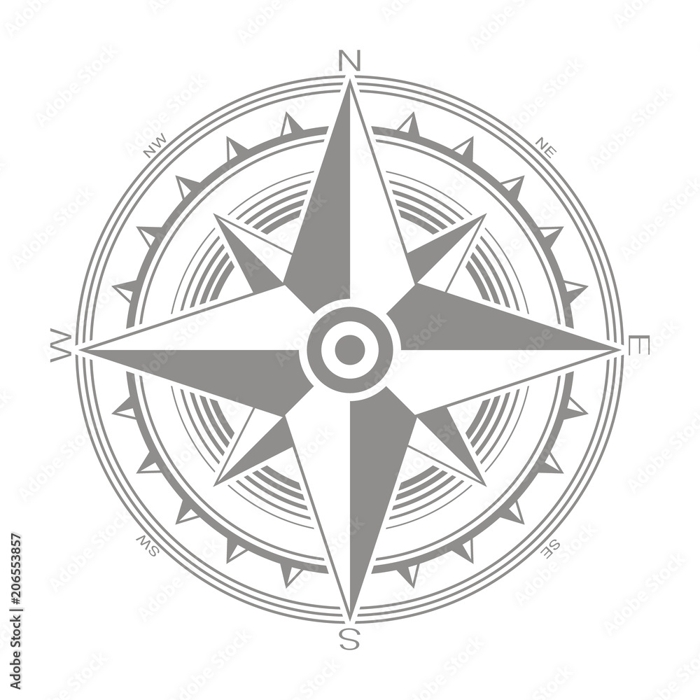 vector icon with compass rose for your design vector icon with compass rose for your design