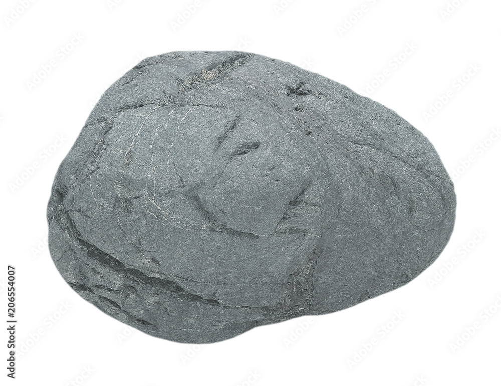 Isolated natural stone with textured detail on white background Isolated natural stone with textured detail on white background