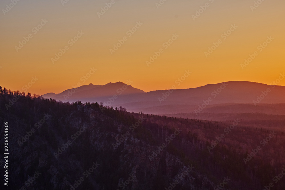 landscape of mountains during dawn