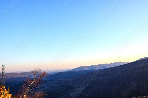 landscape of mountains during dawn