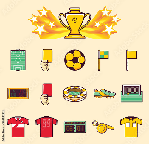 cute soccer football icons