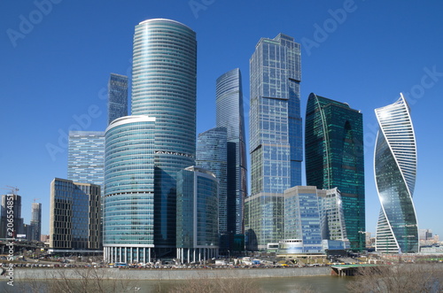 Moscow, Russia - April 9, 2018: Towers of the Moscow international business center (MIBC) "Moscow city" © koromelena