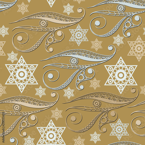 Seamless texture with occult symbol 10
