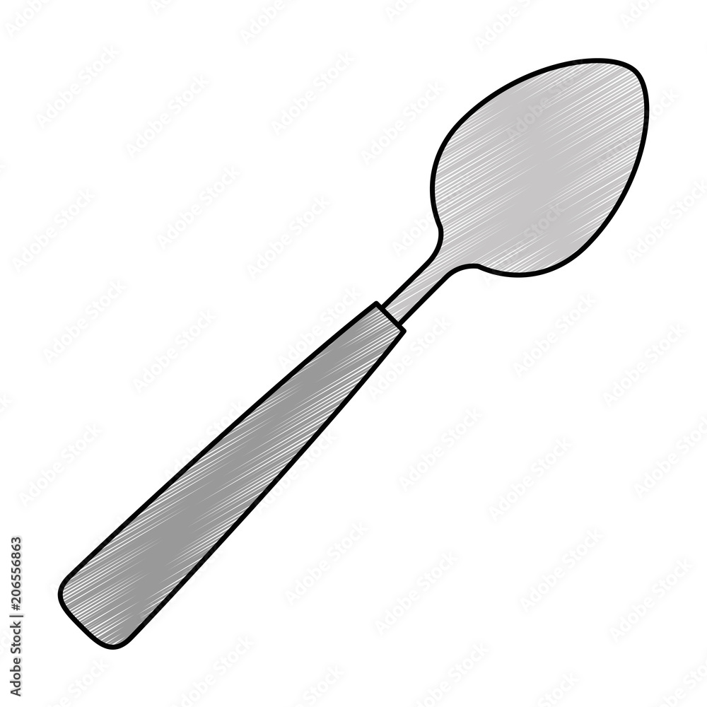 spoon cutlery tool icon vector illustration design