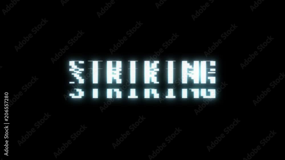 retro videogame STRIKING word text computer tv glitch interference noise screen animation seamless loop New quality universal vintage motion dynamic animated background colorful joyful video m retro videogame STRIKING word text computer tv glitch interference noise screen animation seamless loop New quality universal vintage motion dynamic animated background colorful joyful video m