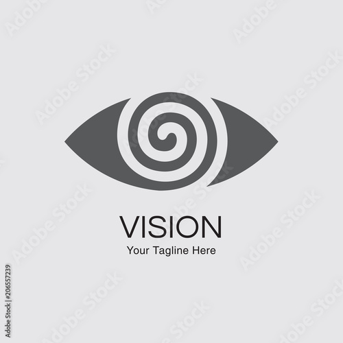 Eye vector logo design template