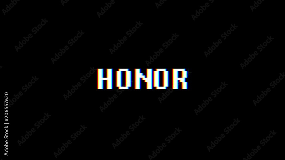 retro videogame HONOR word text computer tv glitch interference noise screen animation seamless loop New quality universal vintage motion dynamic animated background colorful joyful video m retro videogame HONOR word text computer tv glitch interference noise screen animation seamless loop New quality universal vintage motion dynamic animated background colorful joyful video m