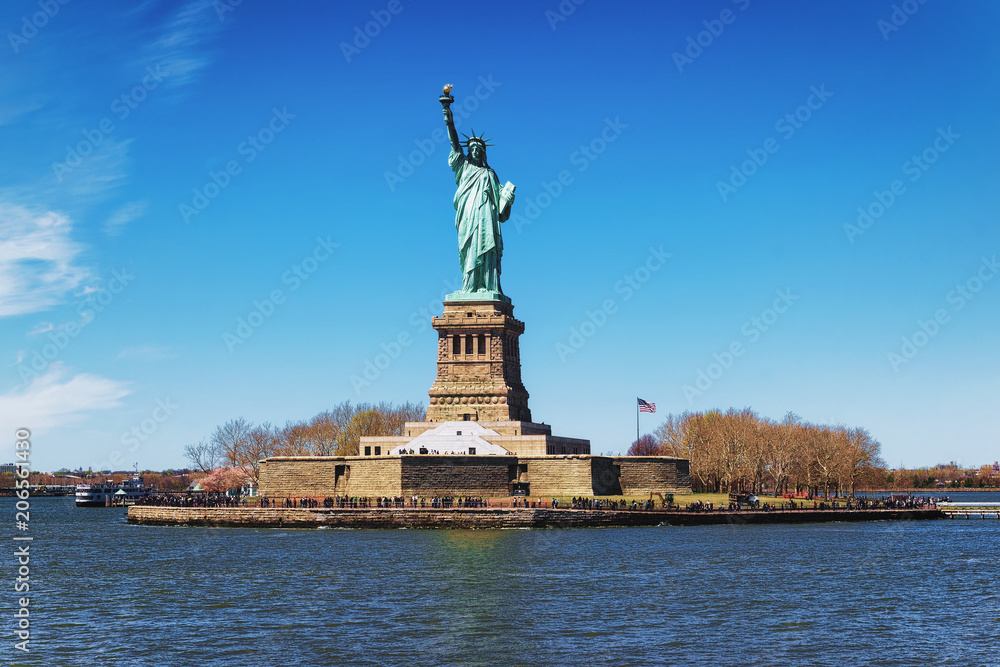 Liberty Island and Statue in New York
