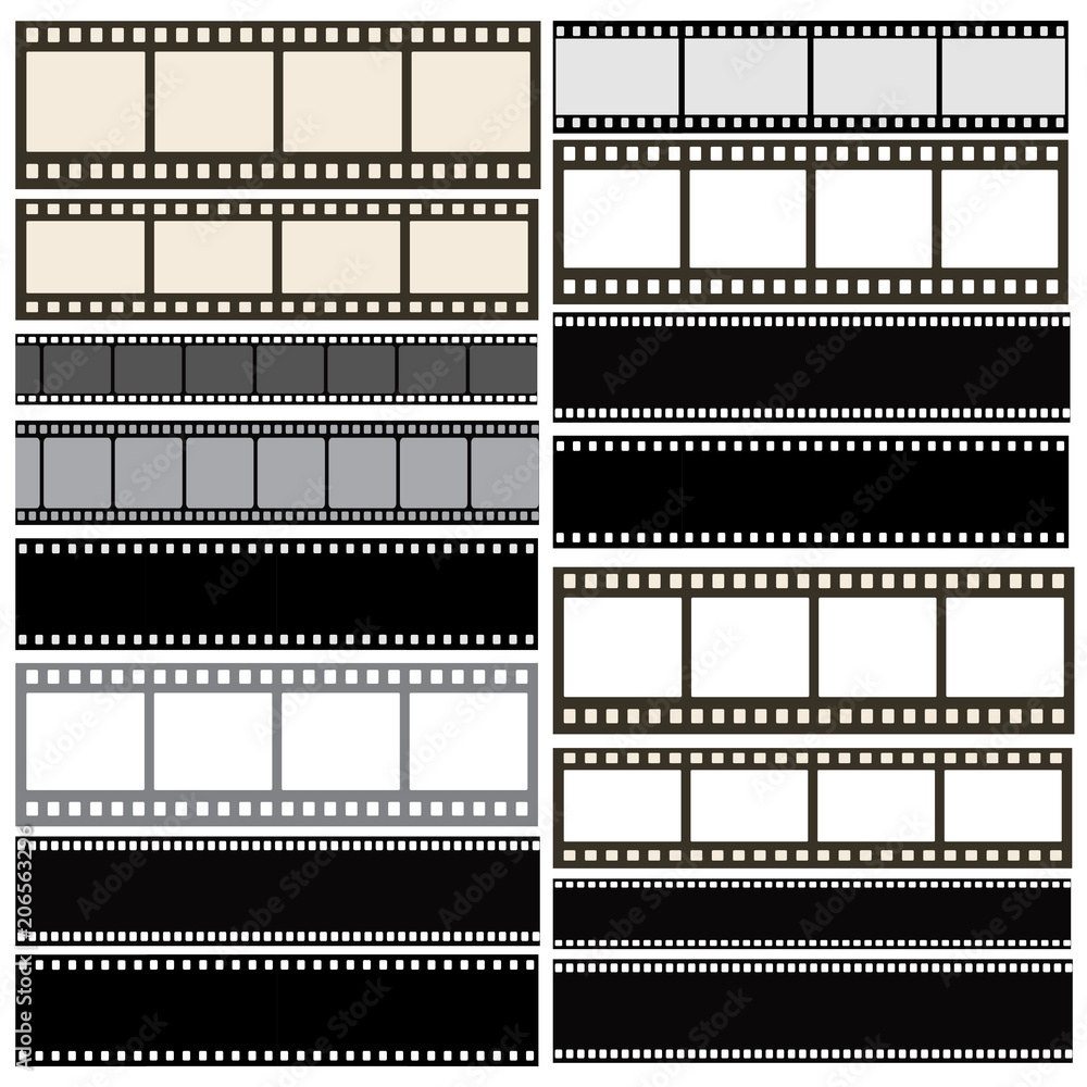 Obraz premium Various film strip backgrounds