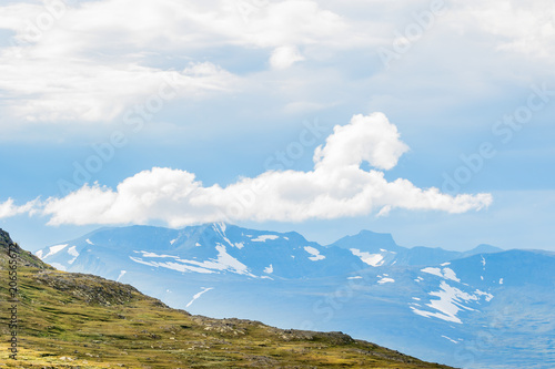 Cloud formation in the sky over a mountain