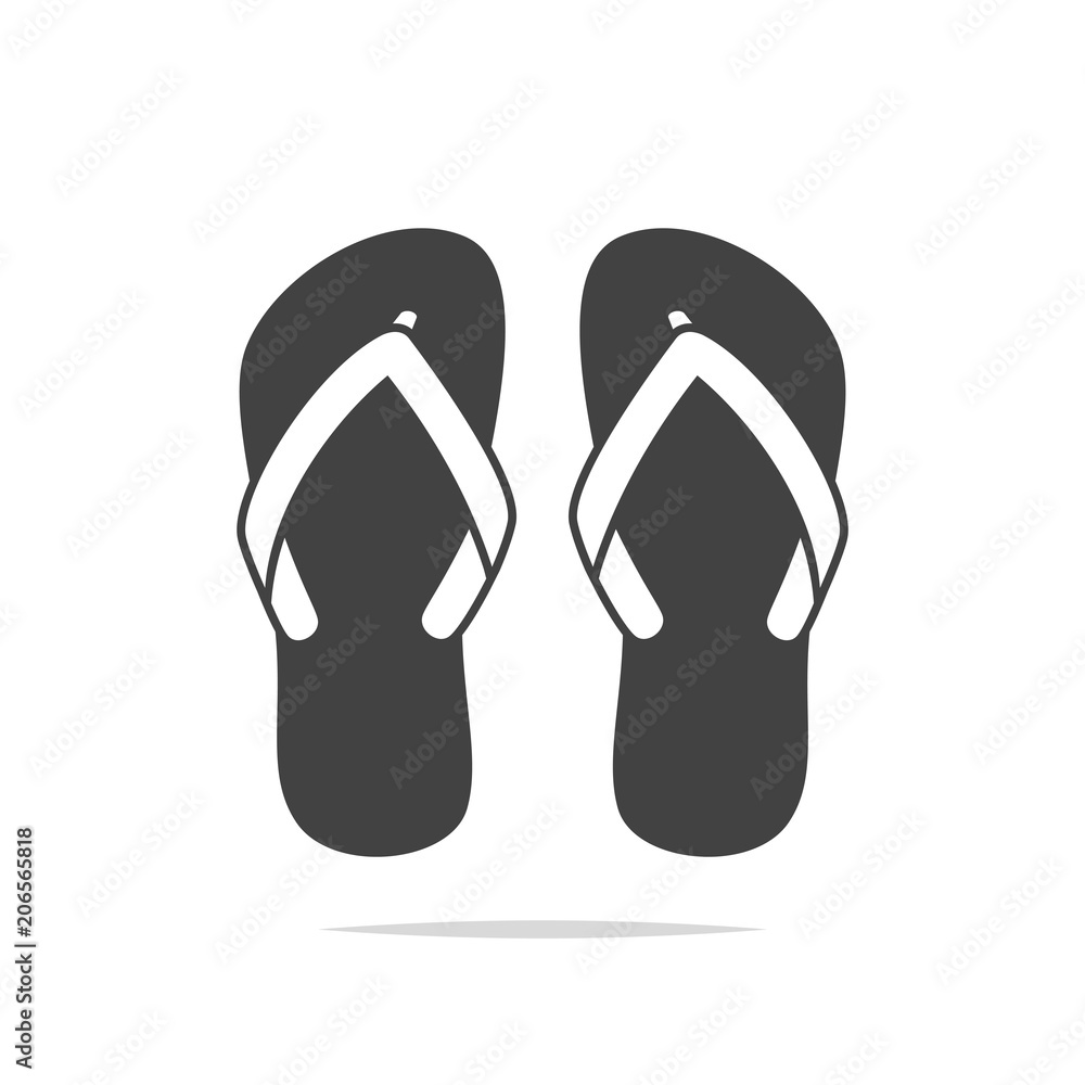 Flip flops icon vector isolated transparent Flip flops icon vector isolated transparent