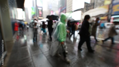 New York sotto la pioggia slow motion photo