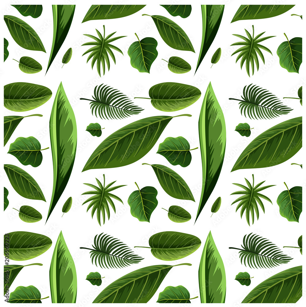 Green Tree Leaf Seamless Wallpaper