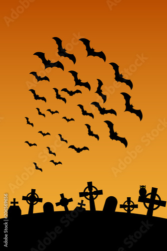 vector poster happy halloween.