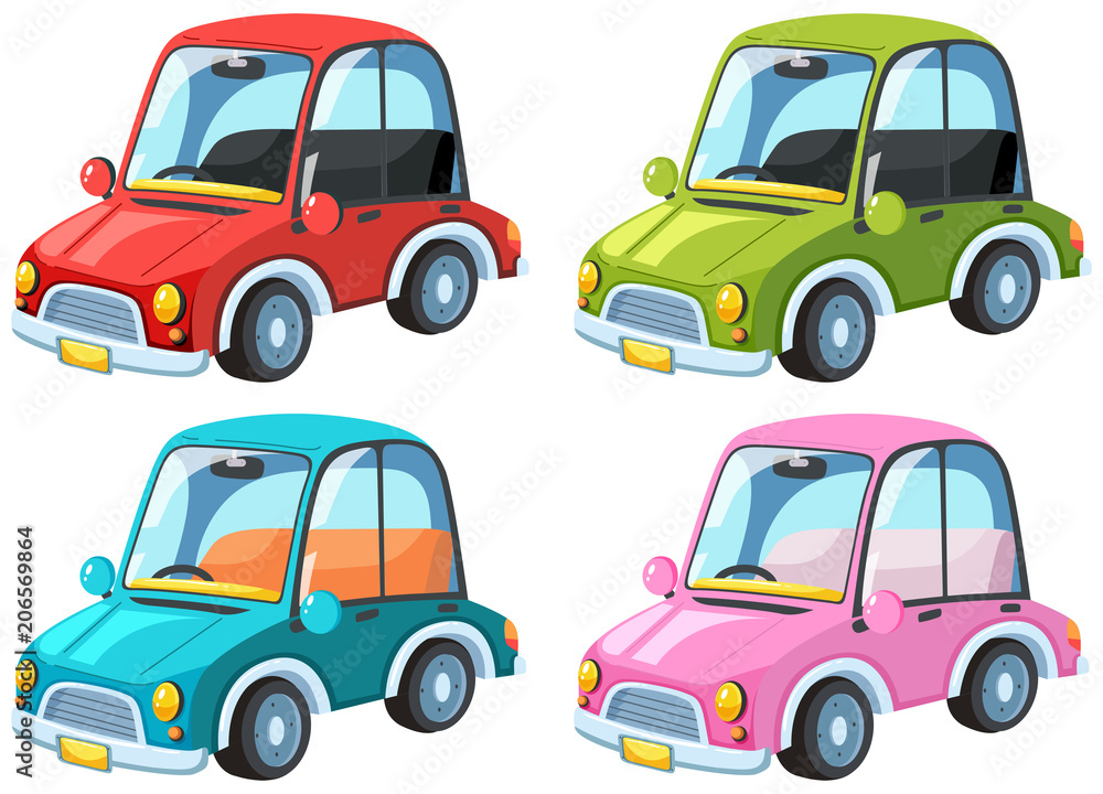 A Set of Colourful Car