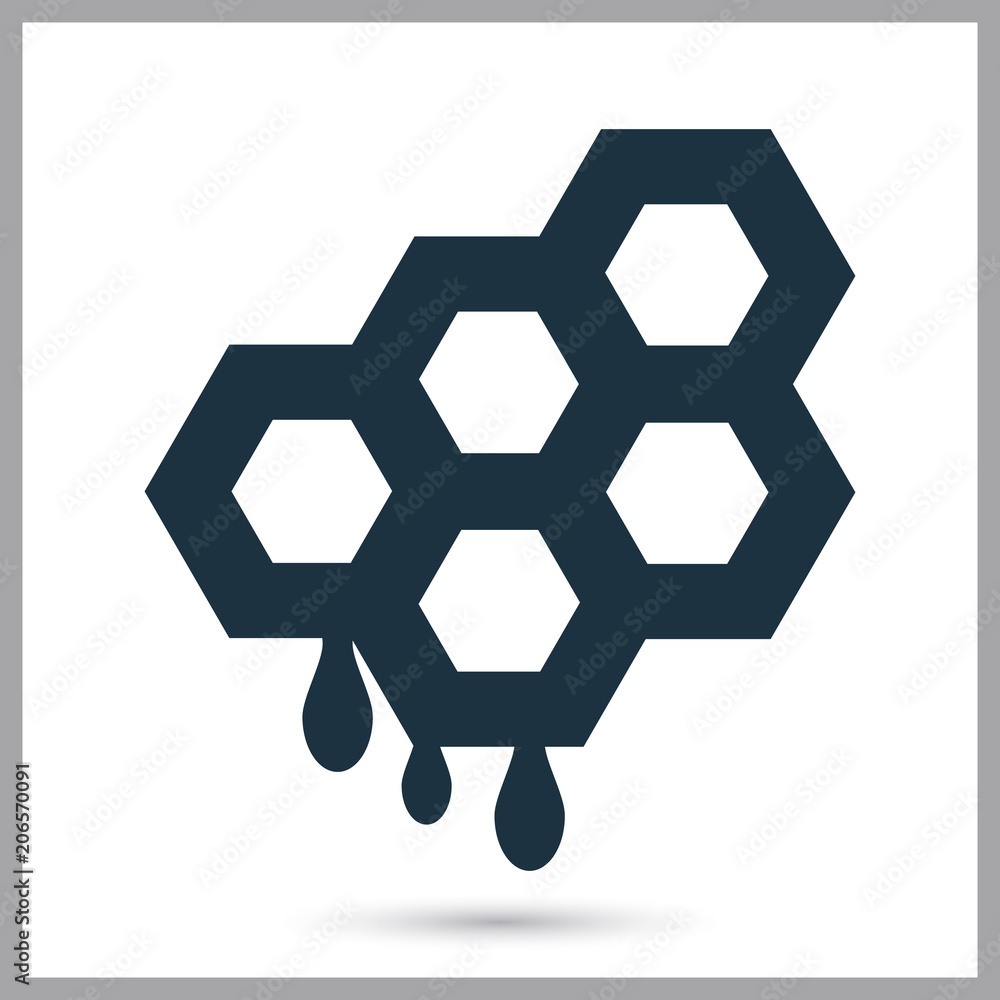 Honey combs simle icon Honey combs simle icon