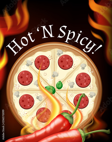 Delicious Hot and Spicy Pizza