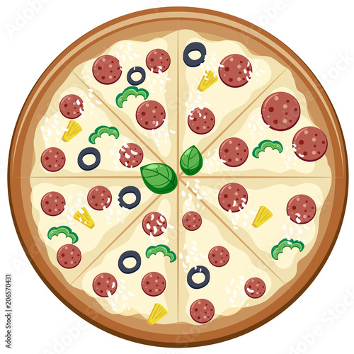 An Italian Pizza From Top View