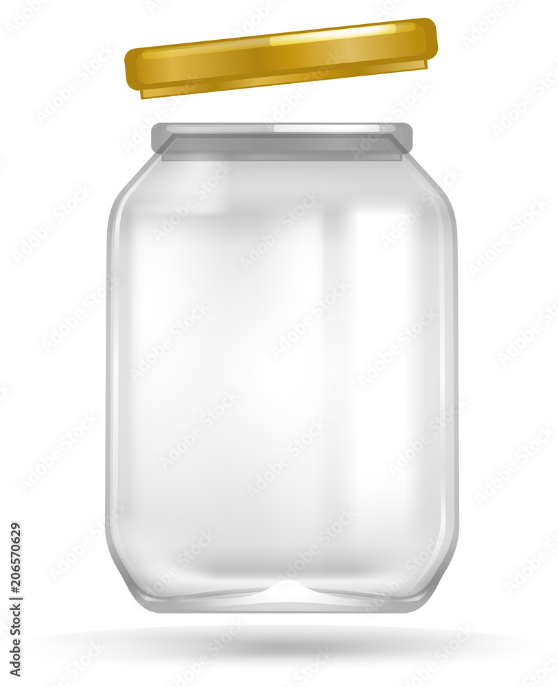 An Empty Jar on White Background An Empty Jar on White Background