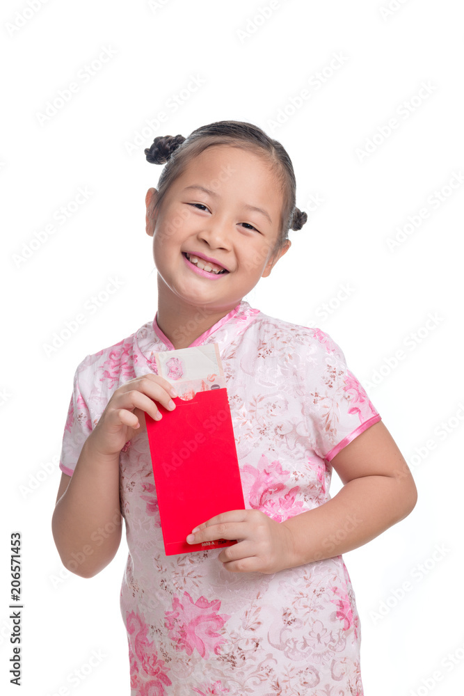 Portrait of Asian girl kid cute age 7 years on white background Portrait of Asian girl kid cute age 7 years on white background