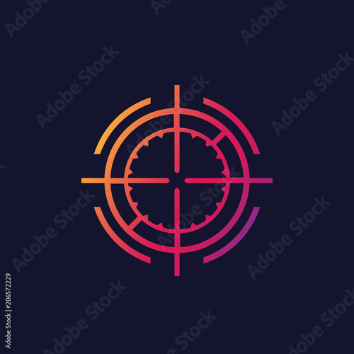 crosshair vector ui element