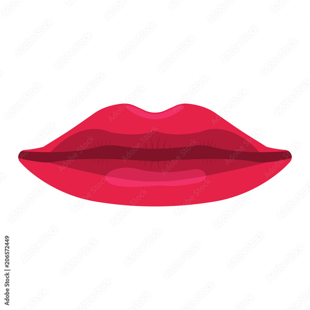 Lips. Face Body Icon. Vector Illustration Label Lips. Face Body Icon. Vector Illustration Label