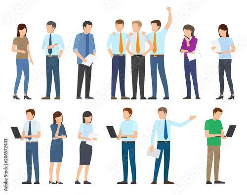 Teamwork and Leadership Concept Workers on Startup