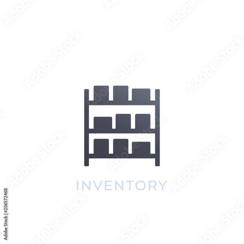 inventory vector icon isolated on white