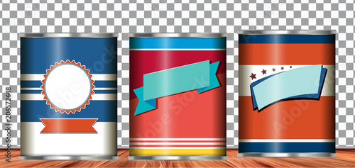Can and Label on Transparent Background