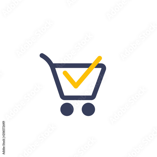 shopping cart, completed order, purchase icon