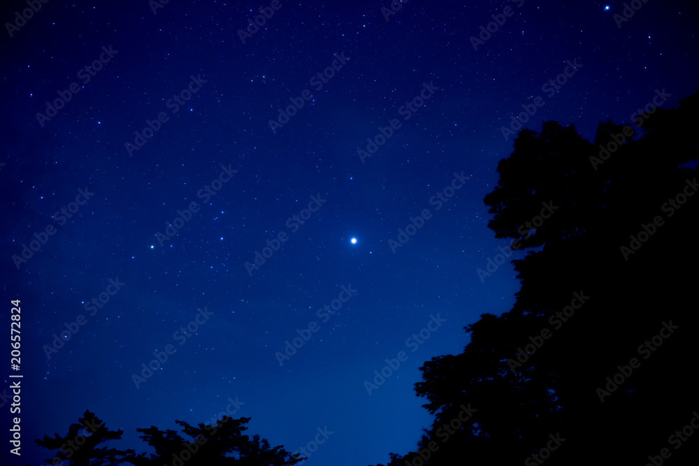 Naklejka premium 仁田峠の星空