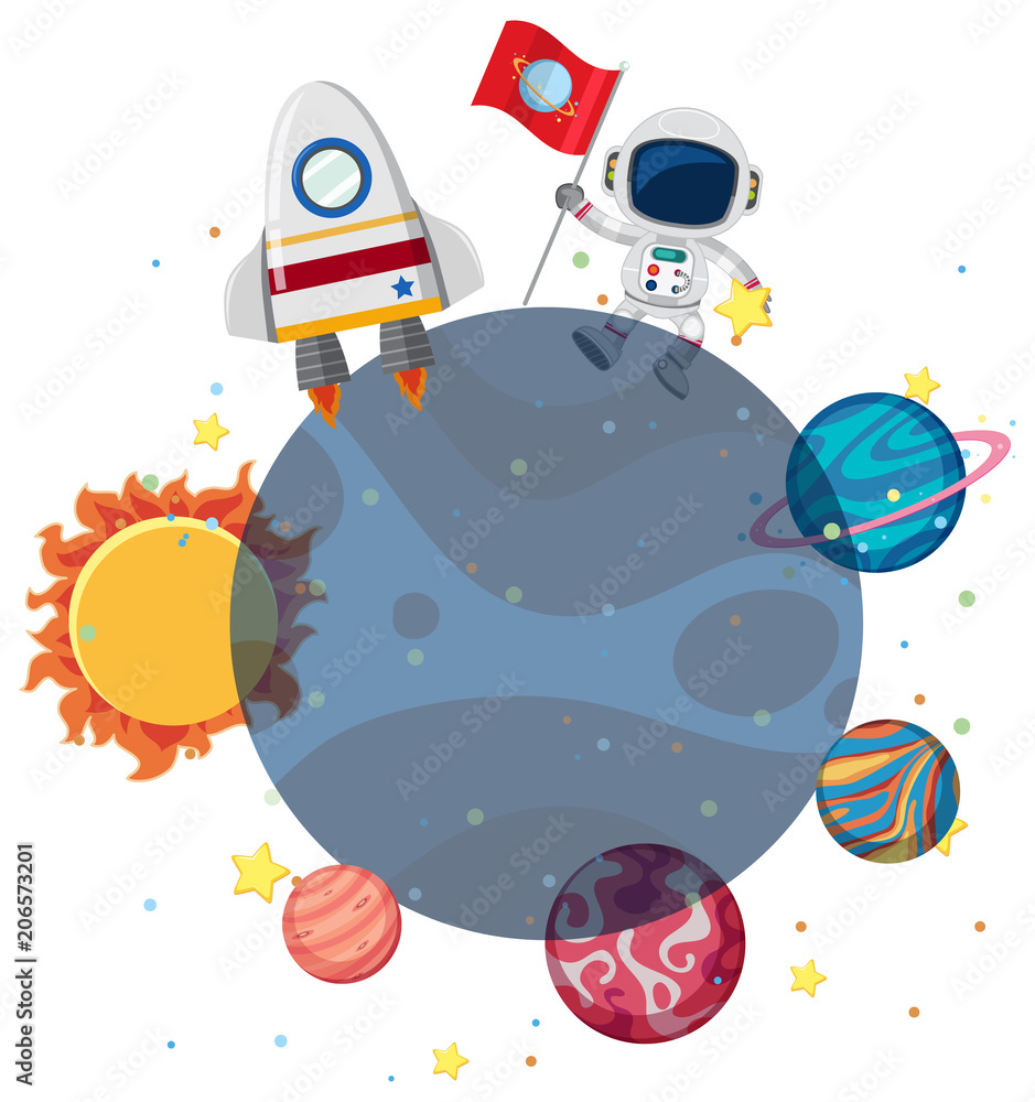 Fototapeta premium An Astronaut in the Space