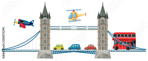 A London Bridge on White Background